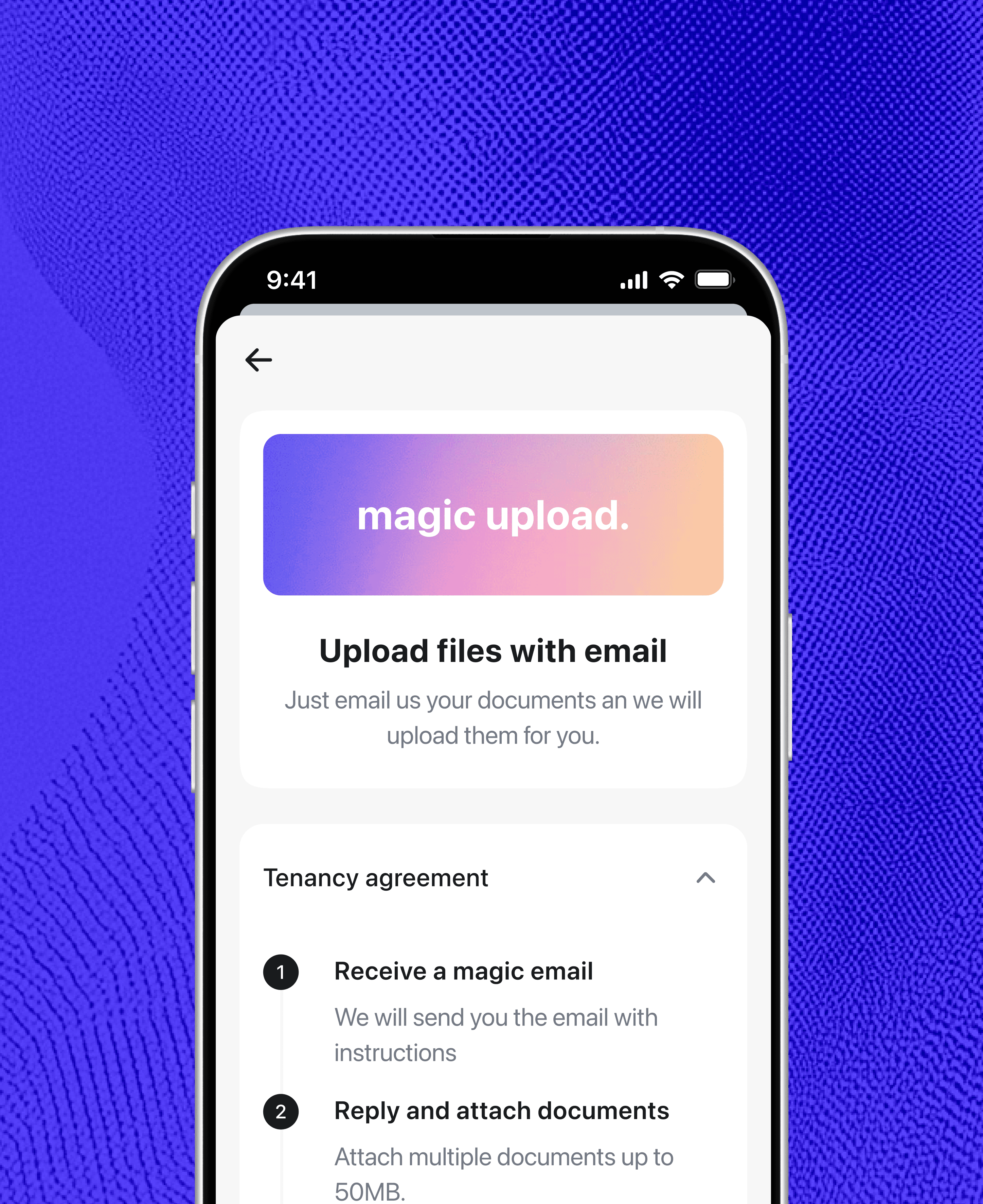 Upload landlord documents by email with Magic Upload
