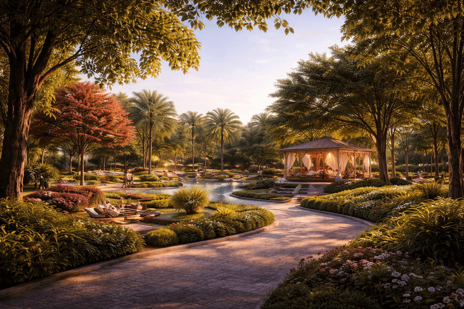 Nature-inspired green landscapes by M3M in Sector 92 offering open spaces and serene surroundings