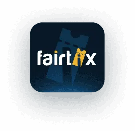 Fairtix app icon with ticket branding