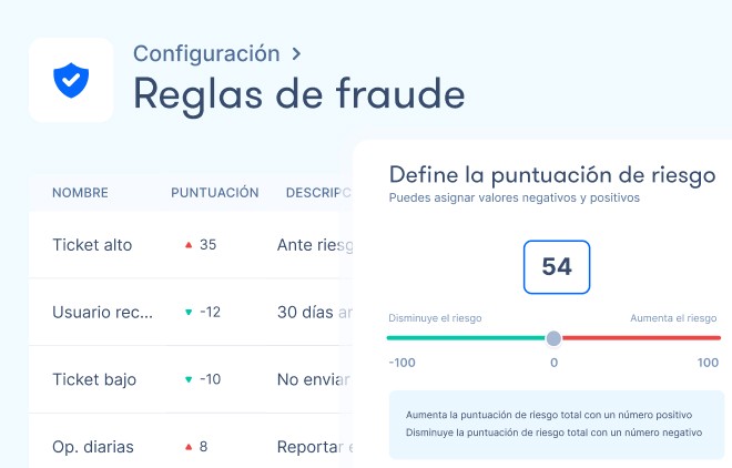 Gestión de reglas de fraude en Zru