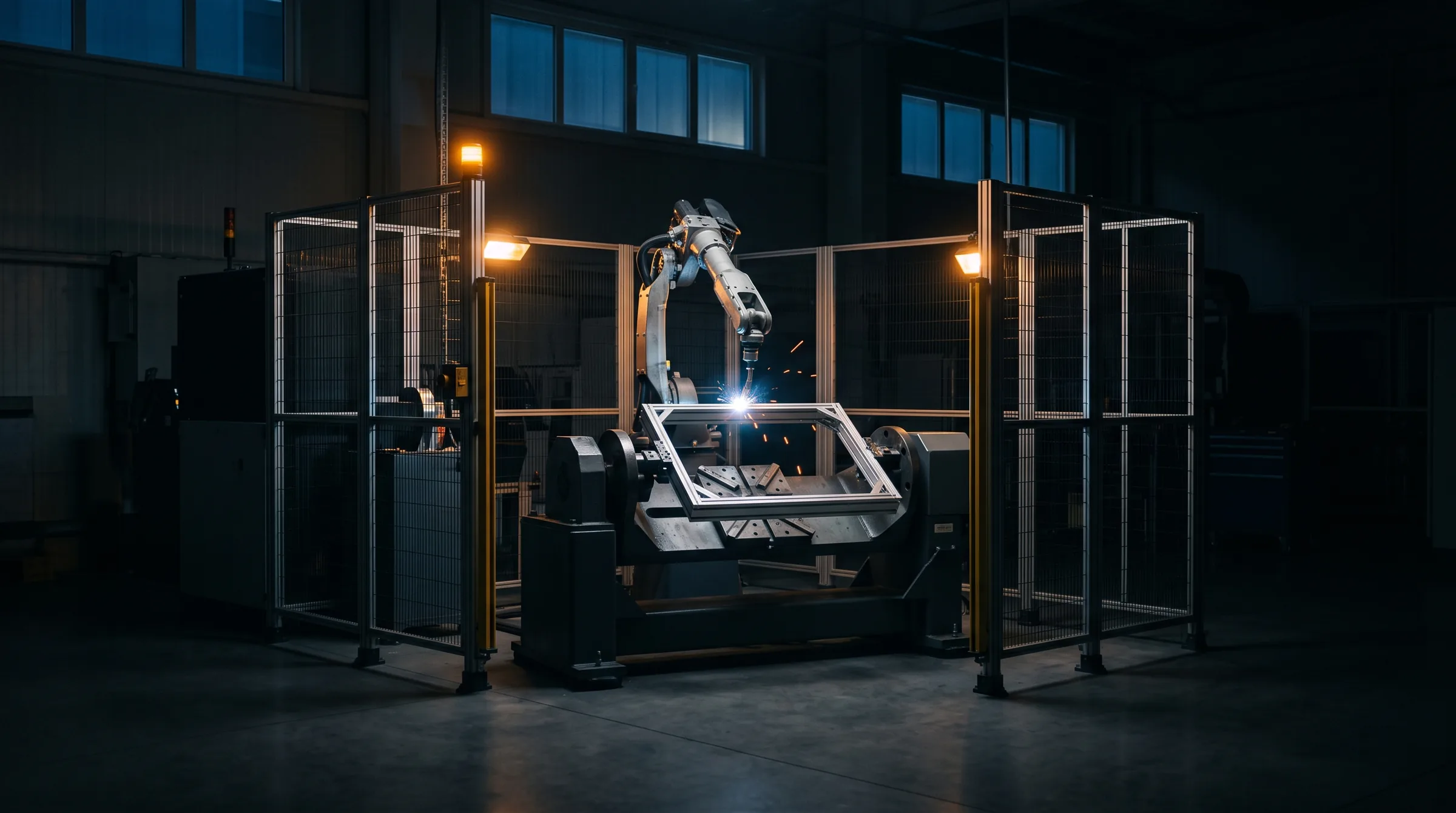 Robotic welding cell, Fabrication