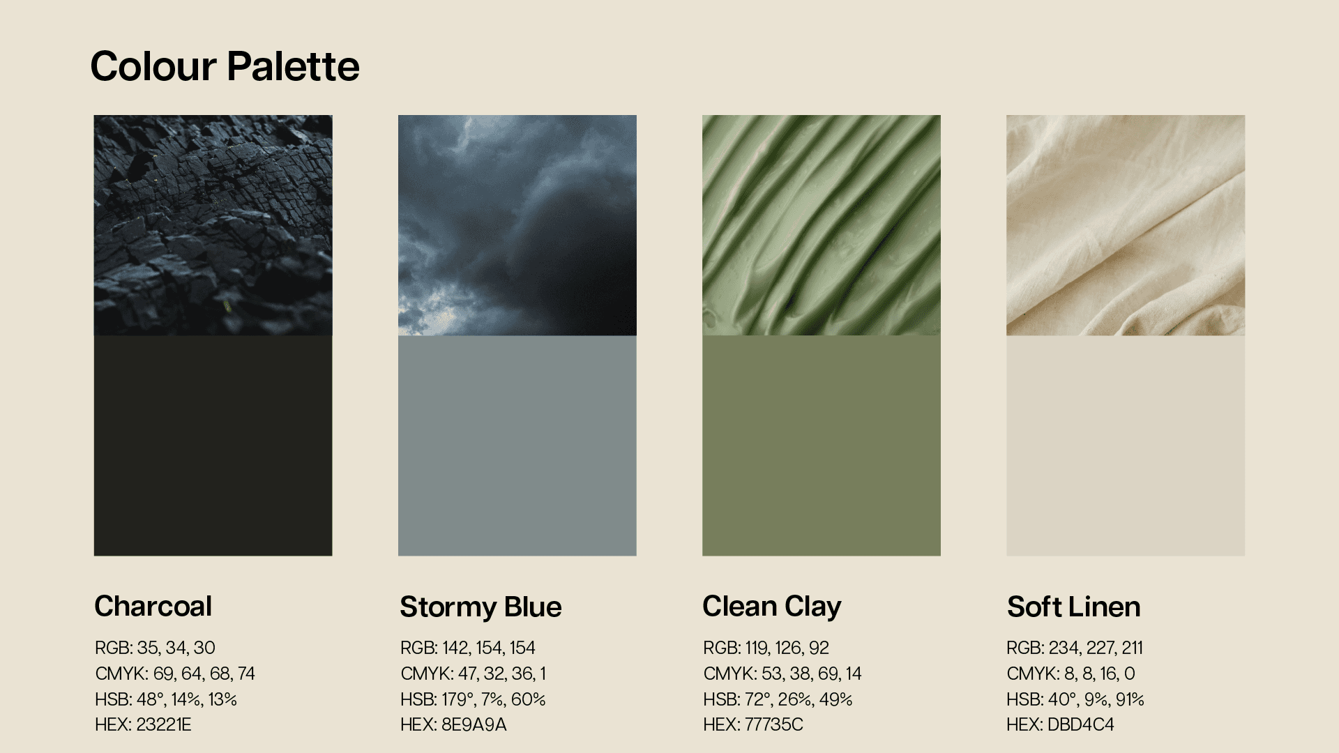 Image shows the text "Pure Radiance" and "Radiate Confidance" on a textured background in neutral tones.