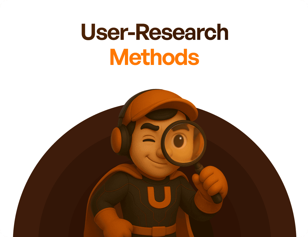 Upslide Mascot holding magnifying glass