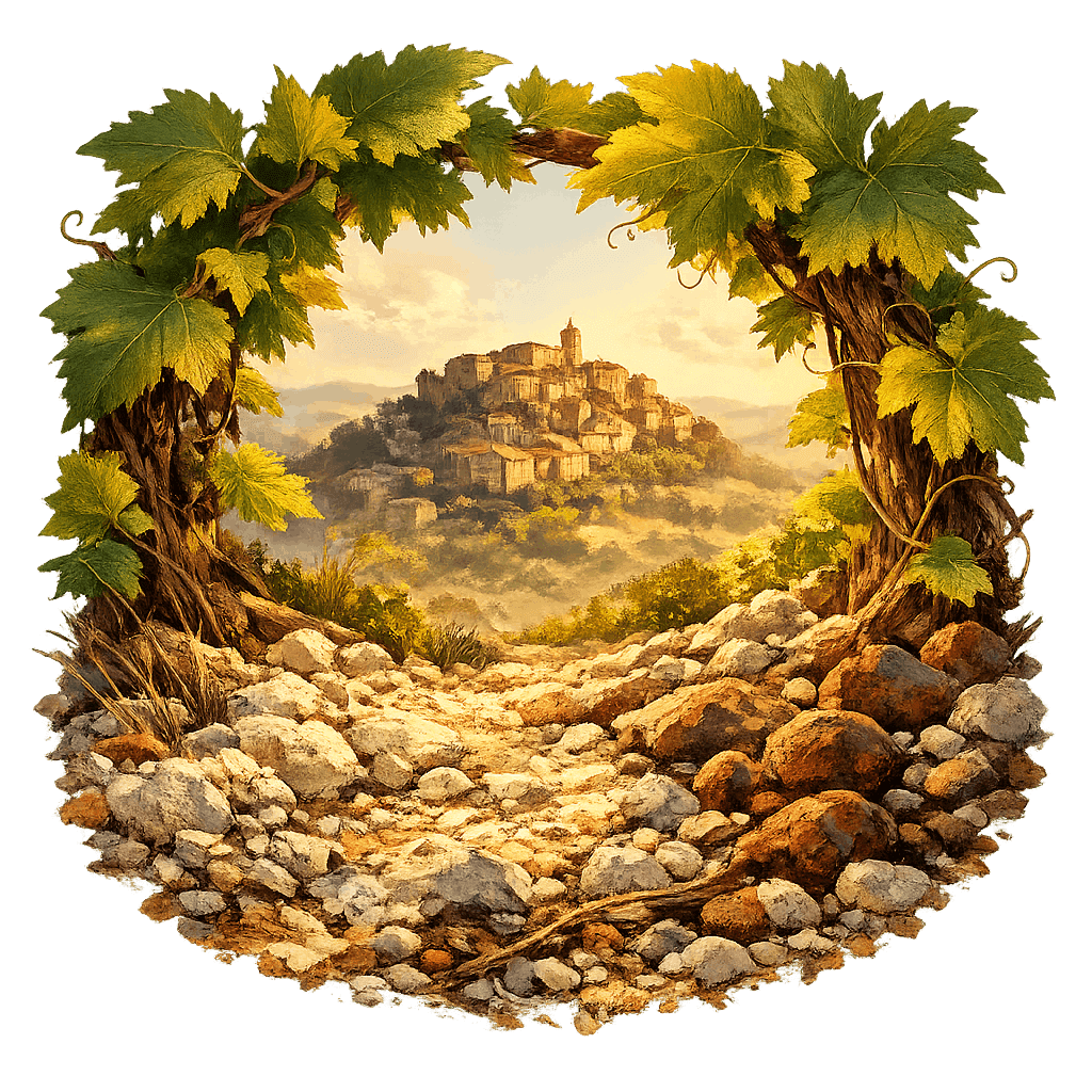 Detailed graphic of the Gaillac wine region.