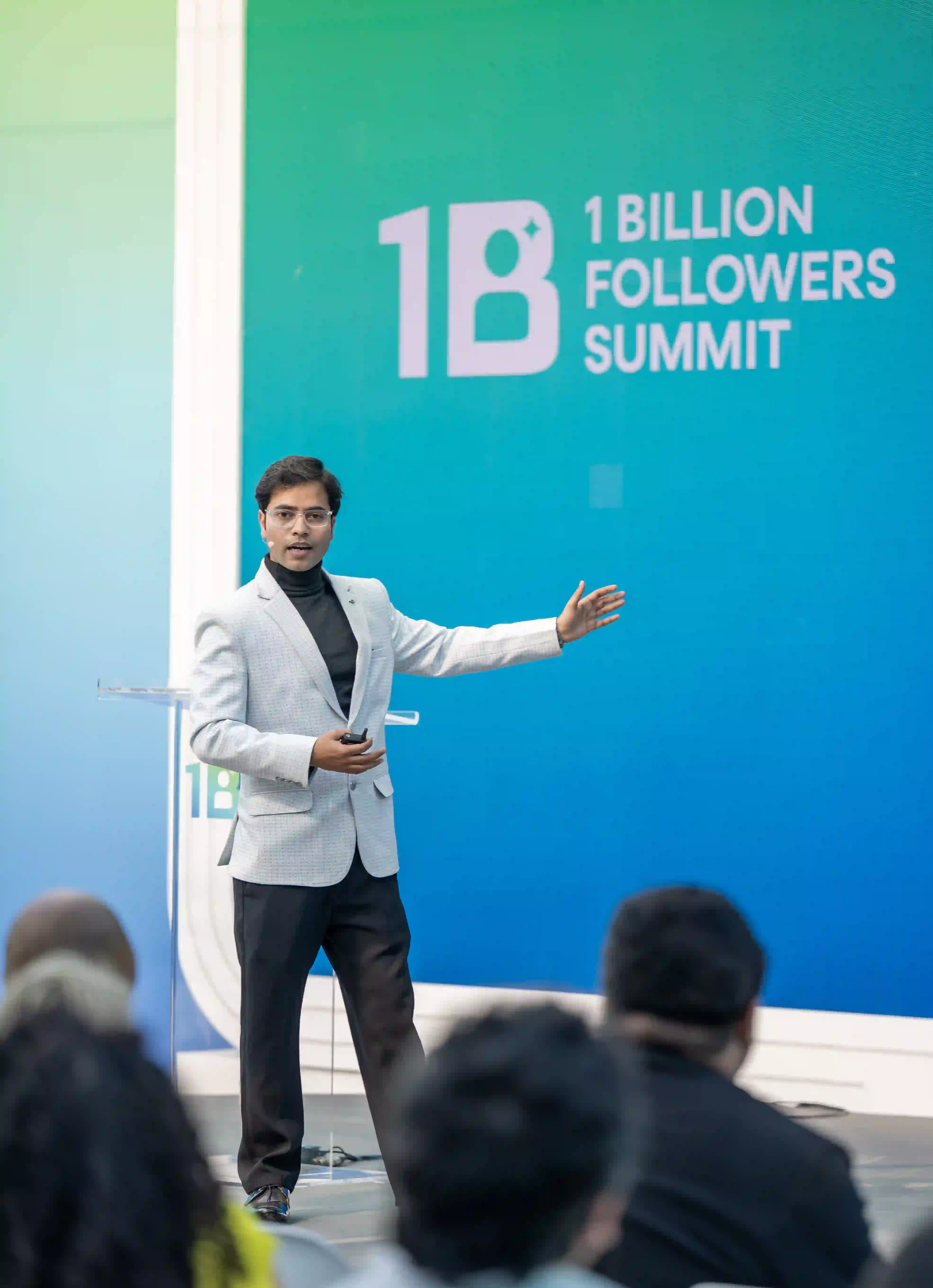 An image of 'Pawan Kumar' at the '1 Billion Followers Summit' in Dubai