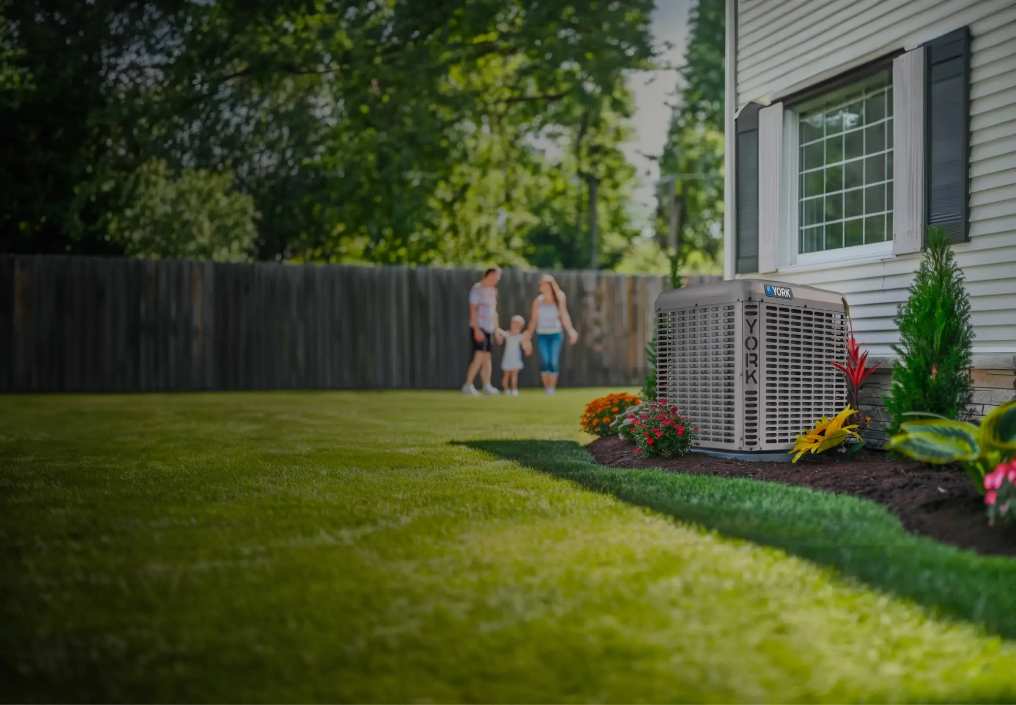 Outdoor HVAC system installed by GM Air Conditioning in Wichita