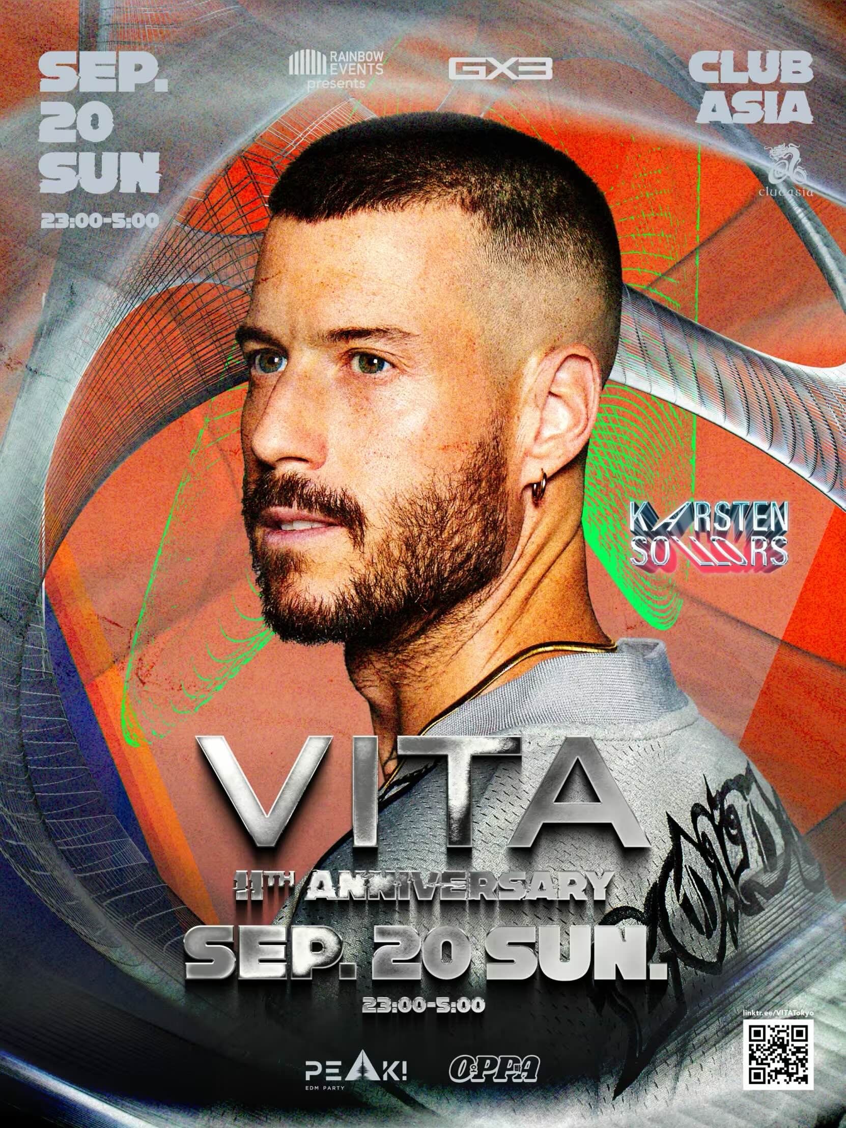 Flyer for VITA 11th Anniversary The New Chapter at clubasia