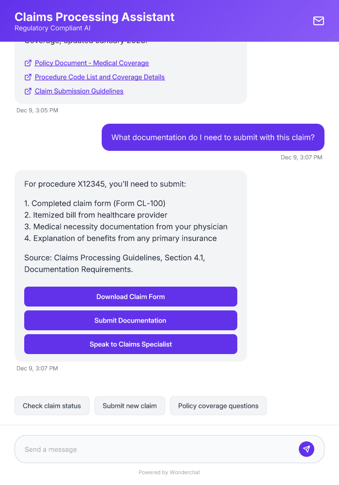 Claims Processing AI Agent Template