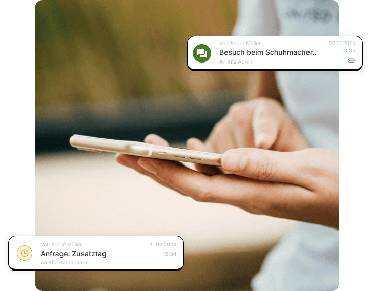 Über eine App und das Modul famAdmin wird die Elternkommunikation dank kitAdmin vereinfacht