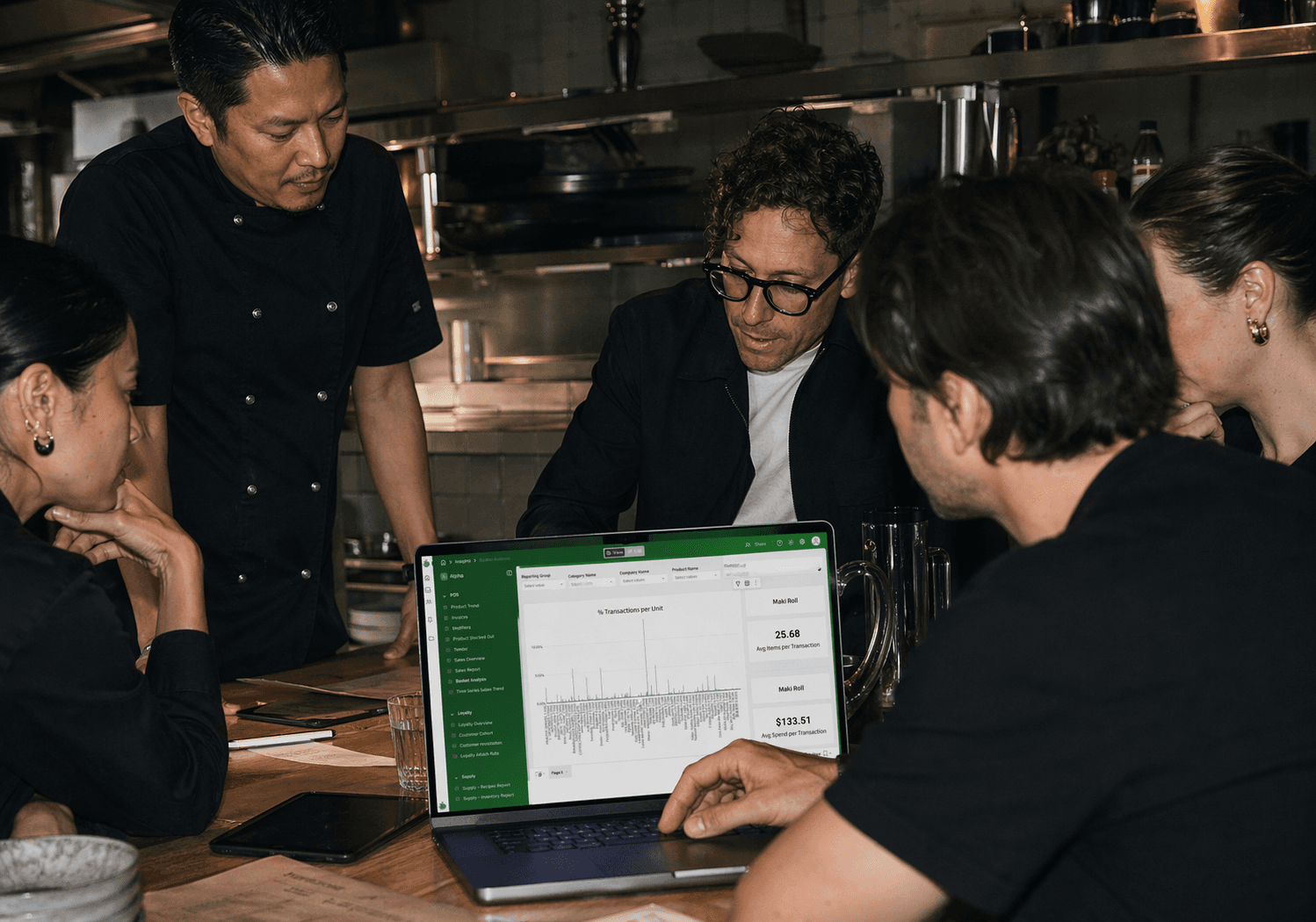 restaurant teams making menu decisions