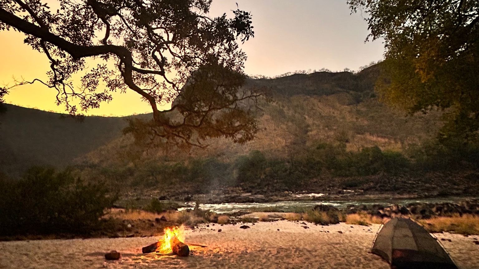 Camping on the Zambezi River