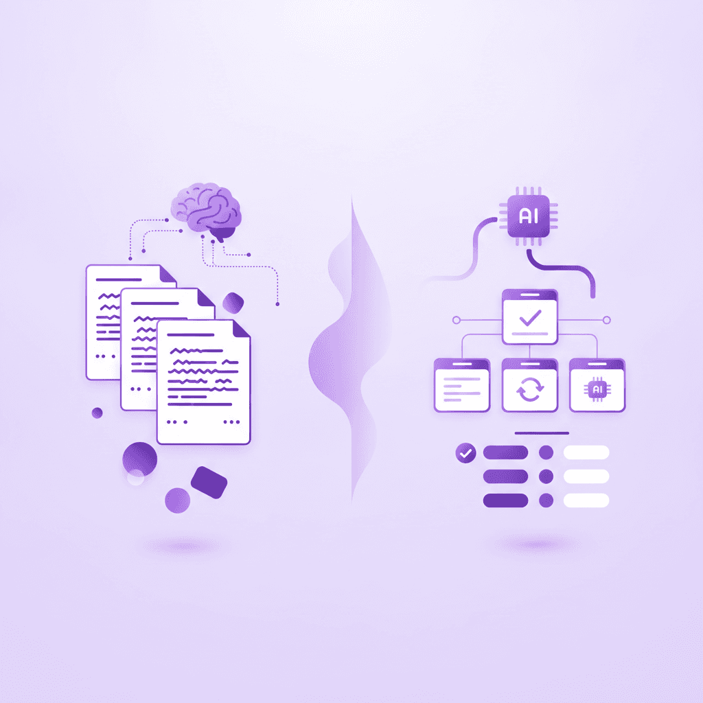 Comparing a dense academic PDF document to an organized digital study guide