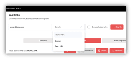 Domain Subdomain Backlink Checker