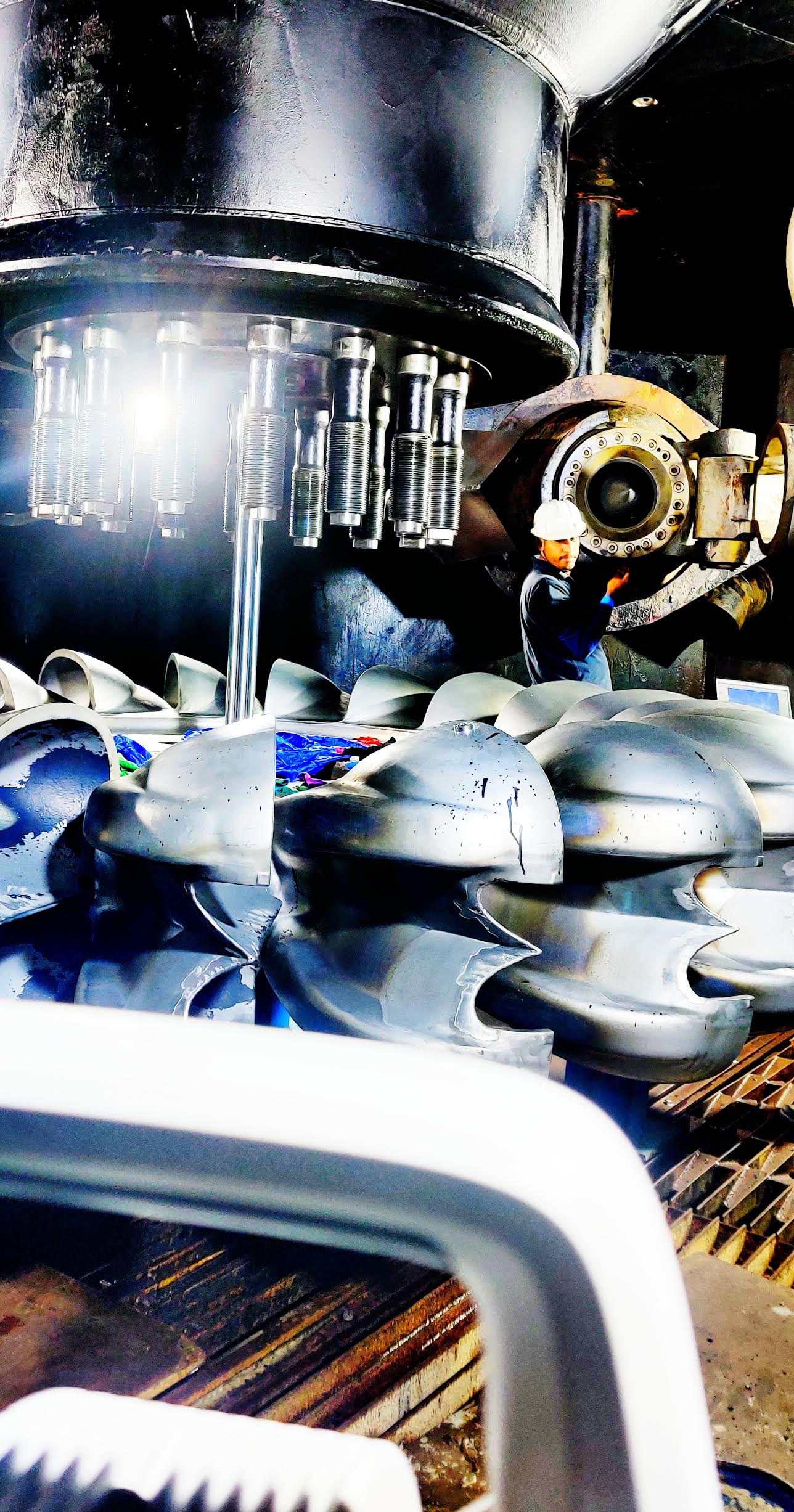 Snow-covered mountain peak under a clear blue sky