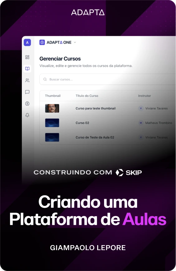 Capa do curso Criando uma Plataforma de Aulas, com Giampaolo Lepore