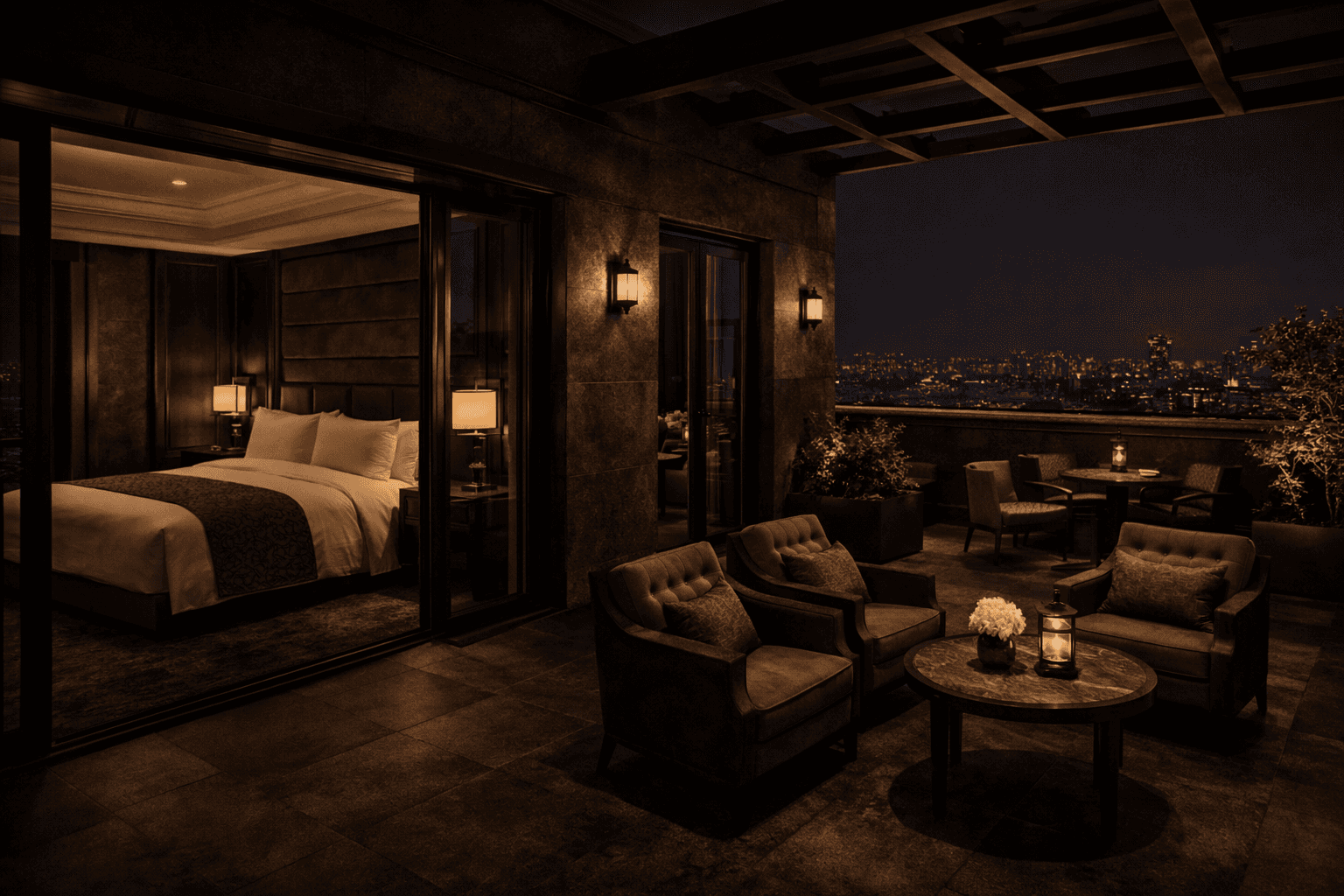 Hotel penthouse suite