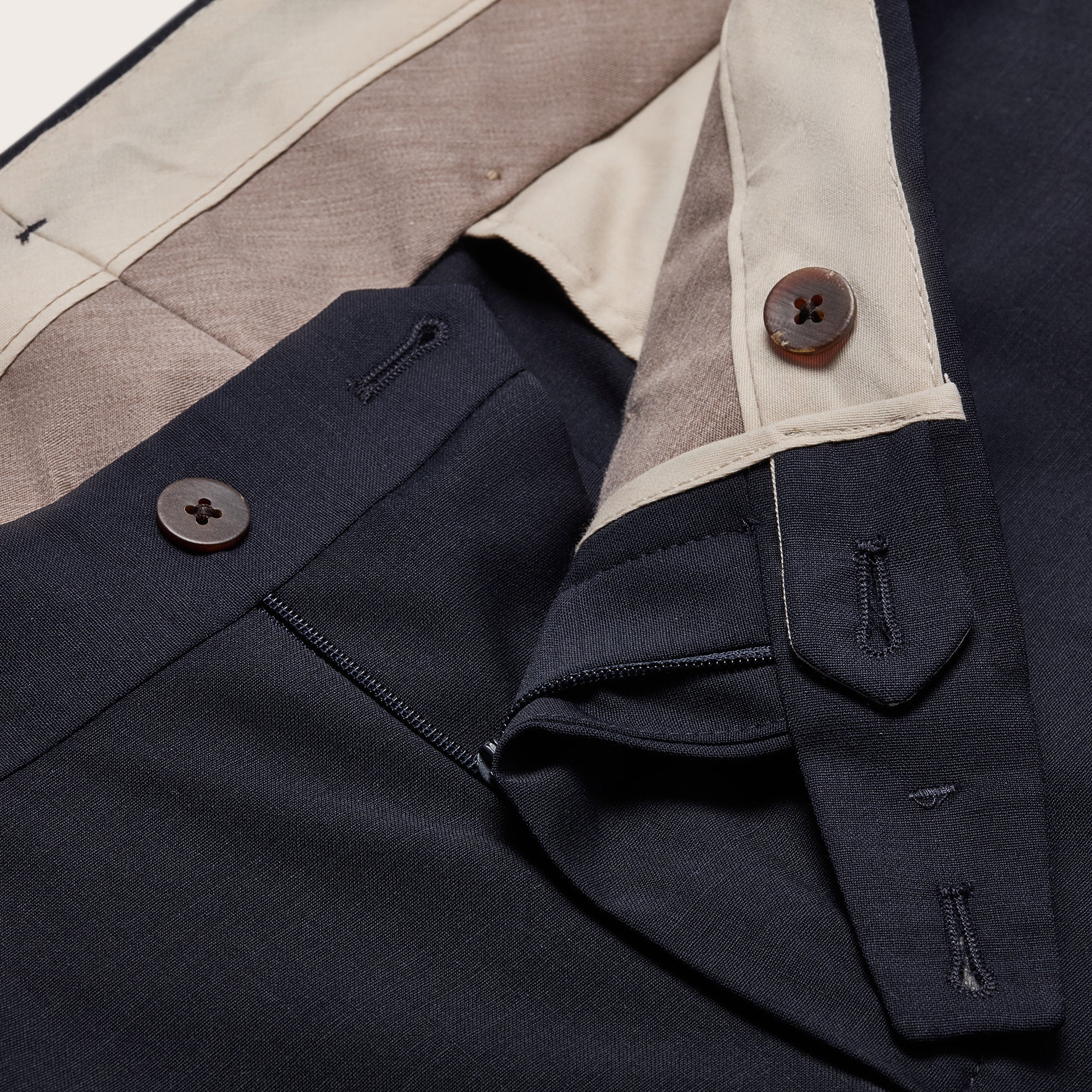 Devore Wool Blend Slim Fit Trousers - Adda River