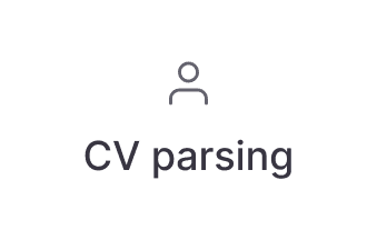 CV parsing button