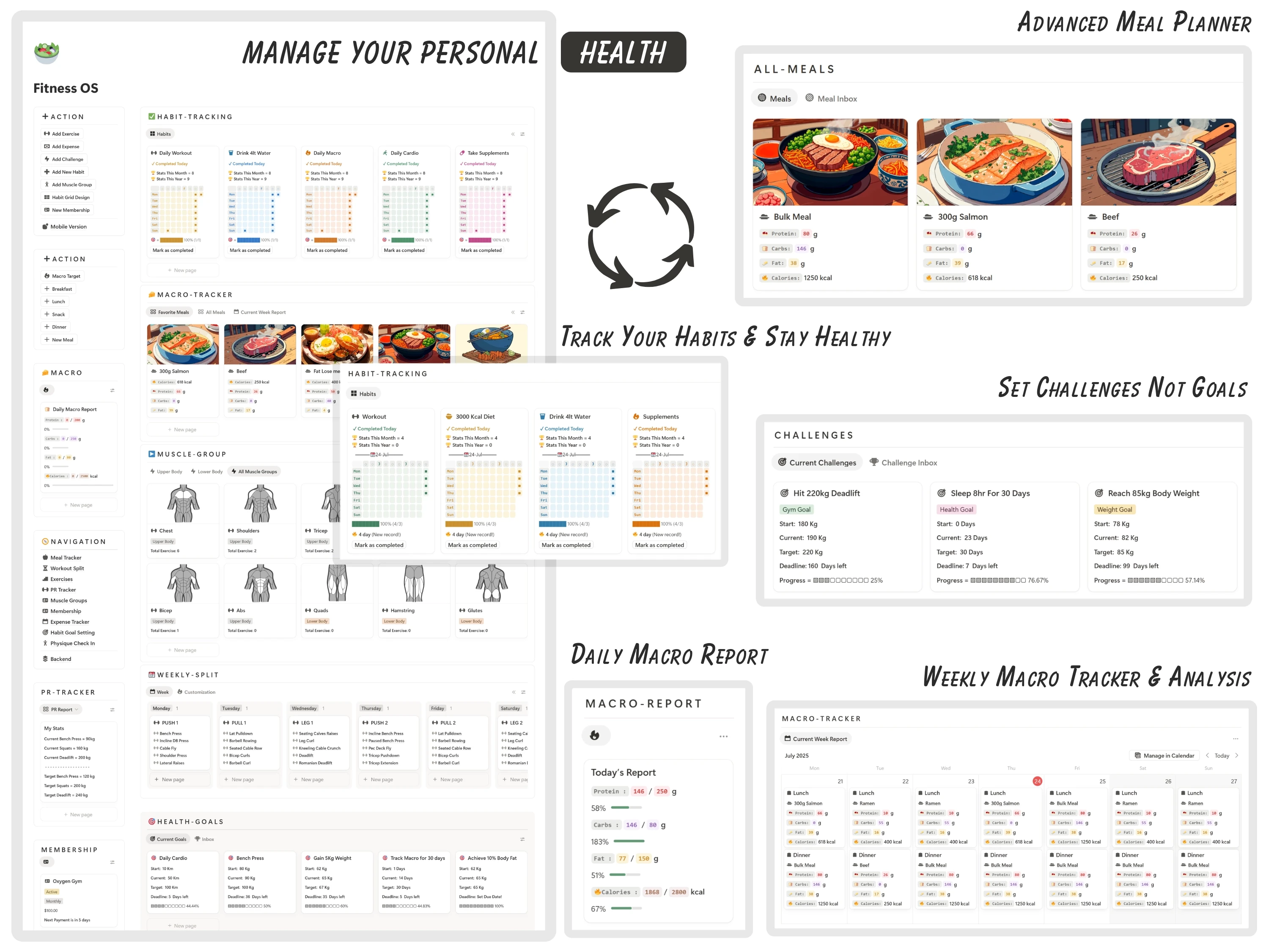 Fitness Tracker Notion template preview