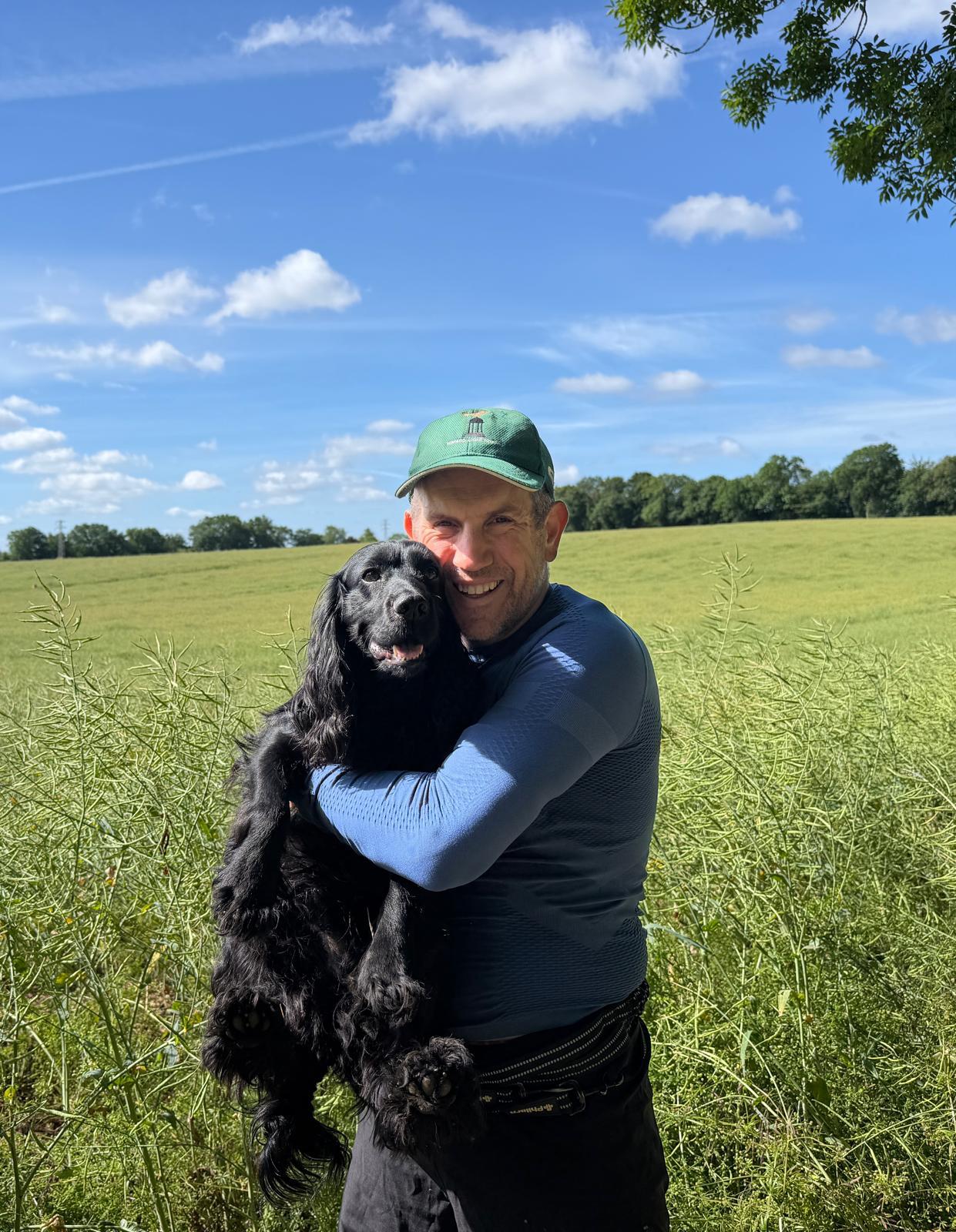Me and Digby, out in the fields near home.