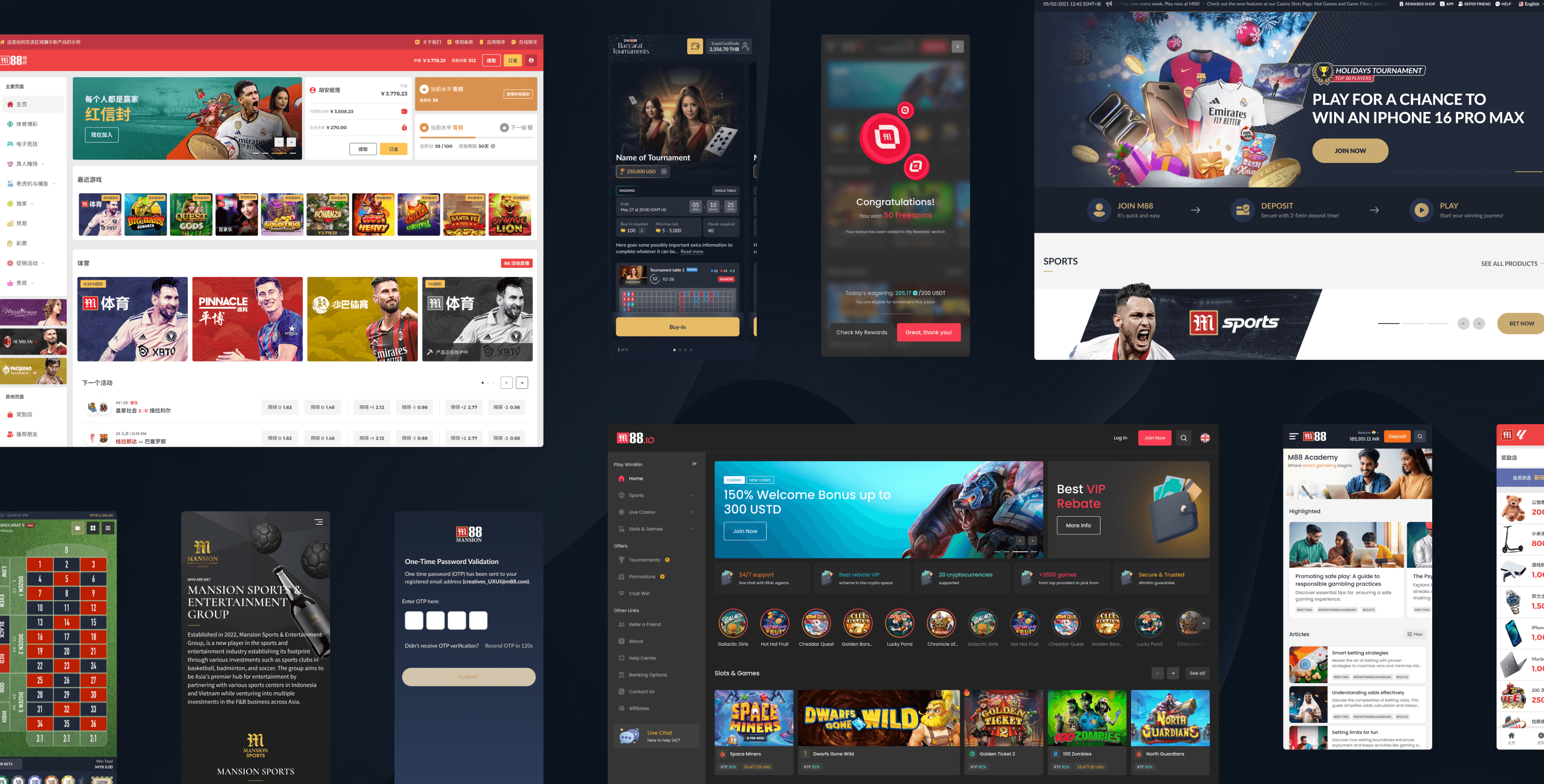 Hero image of Mansion project with mock ups for desktop and mobile designs