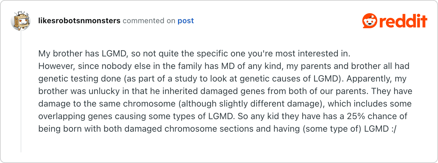Post on Reddit