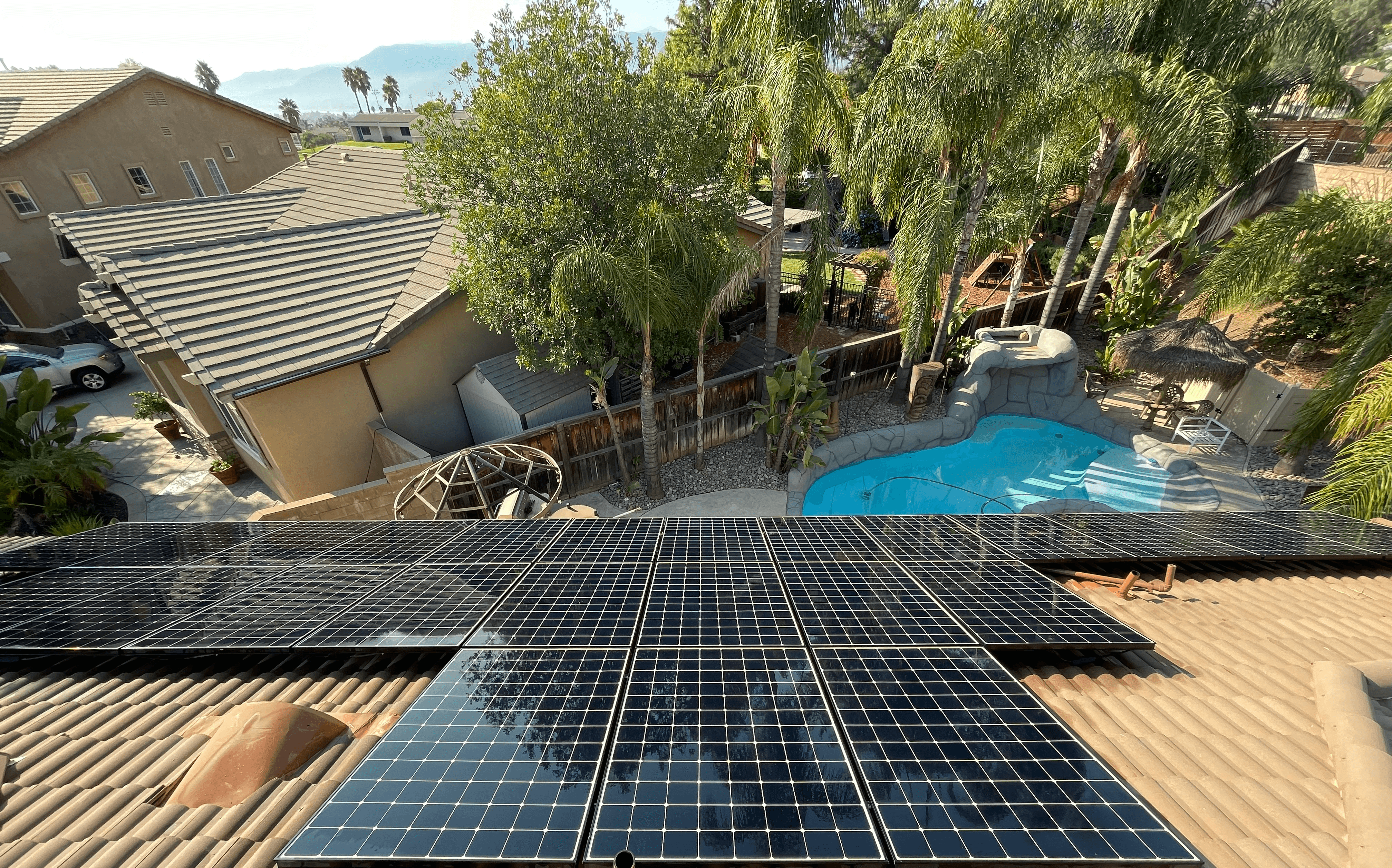 After cleaning solar panels