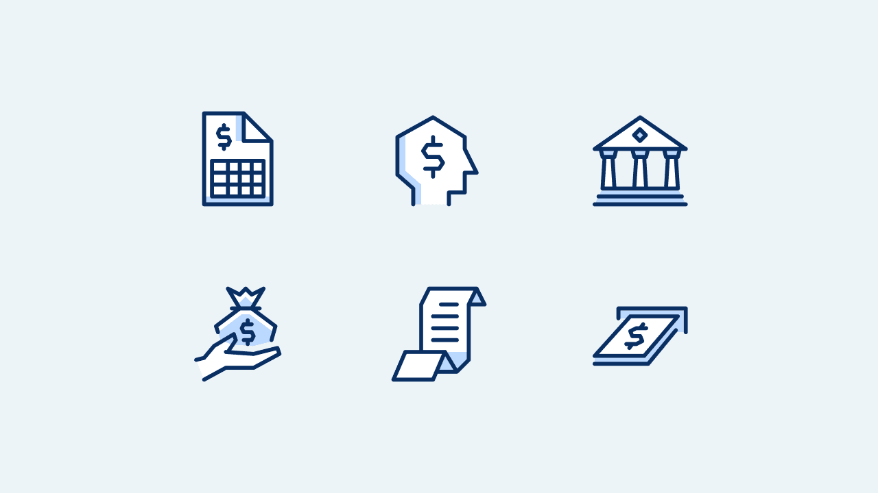 Cyber Solid Finance Icon Set