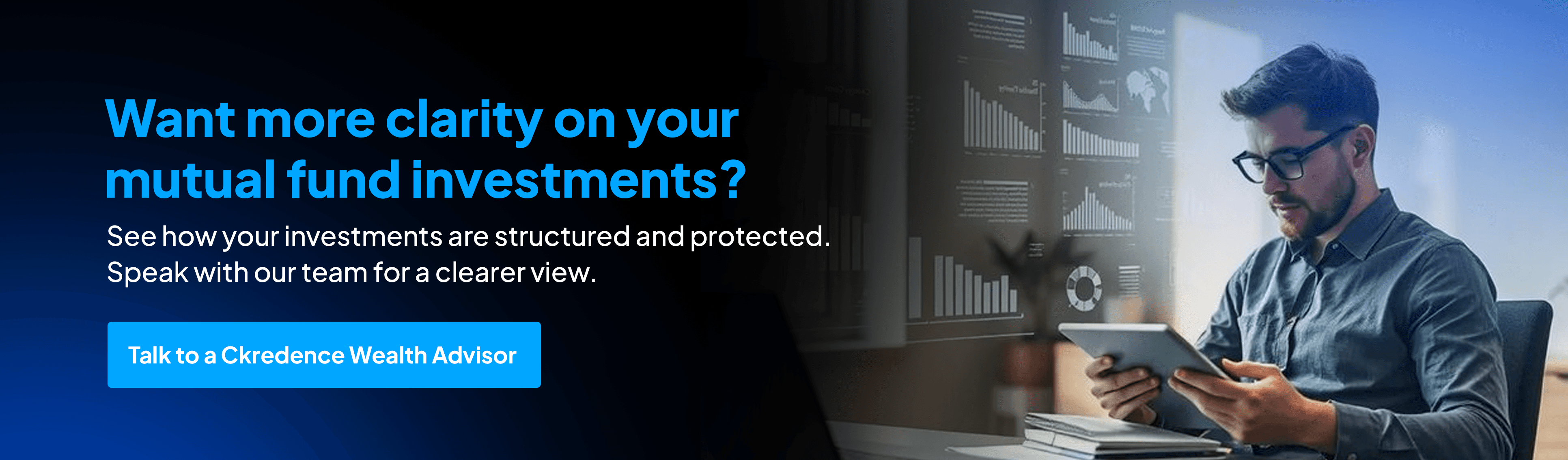 Investor reviewing mutual fund structure and asset protection with guidance from a professional wealth advisor