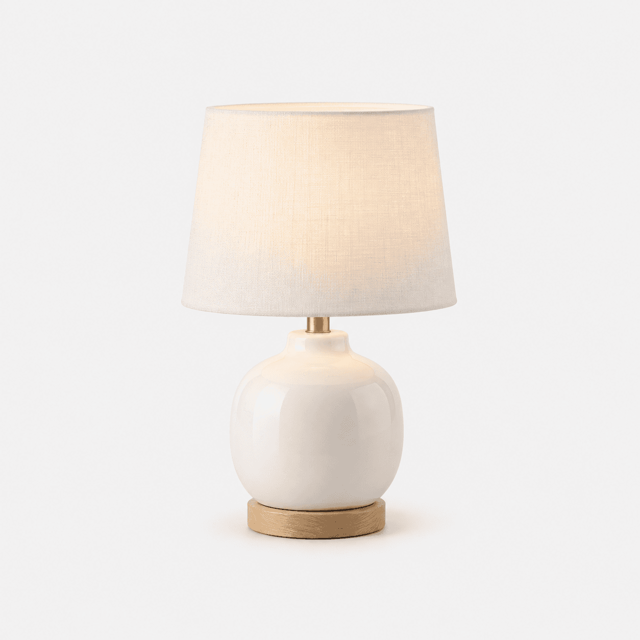 Lámpara de mesa blanca