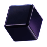 Metallic 3D cube