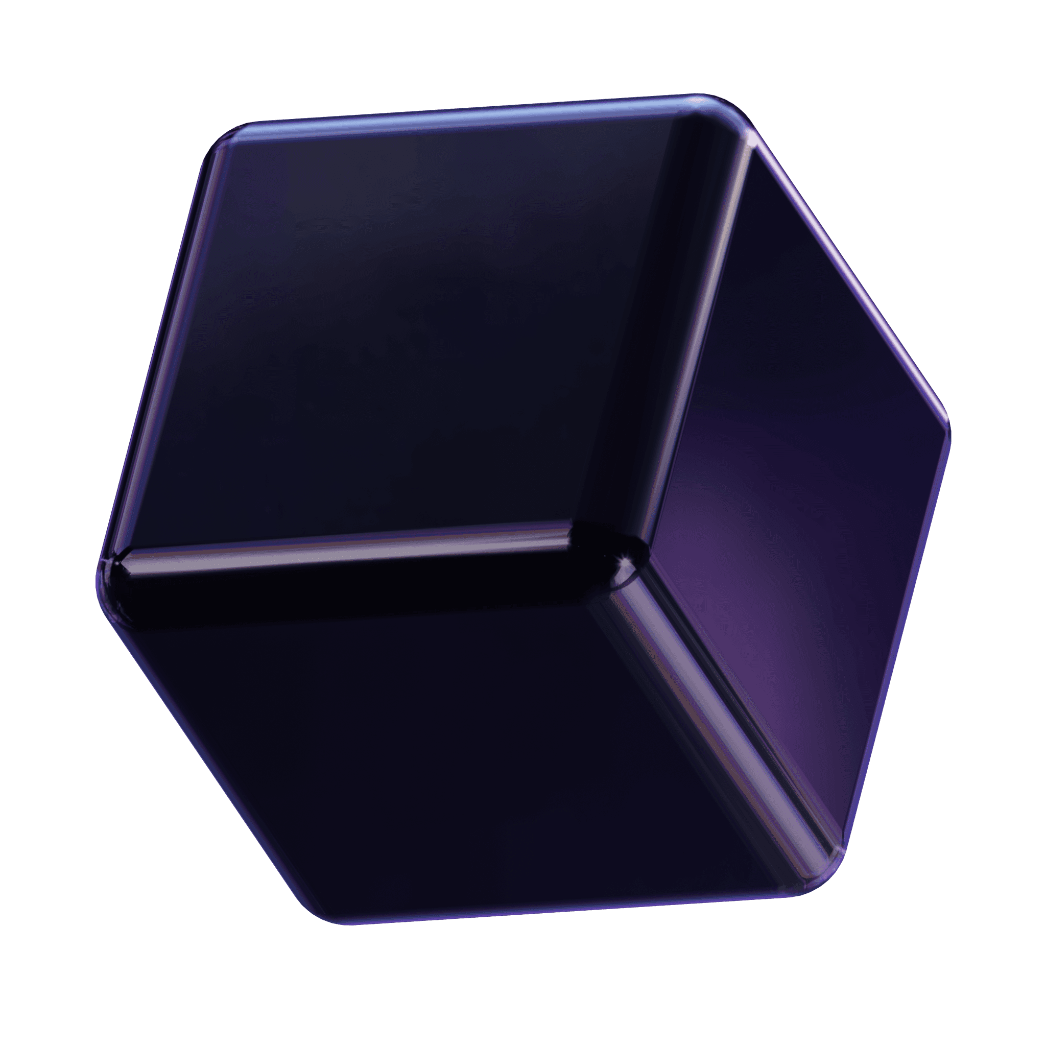 Metallic 3D cube