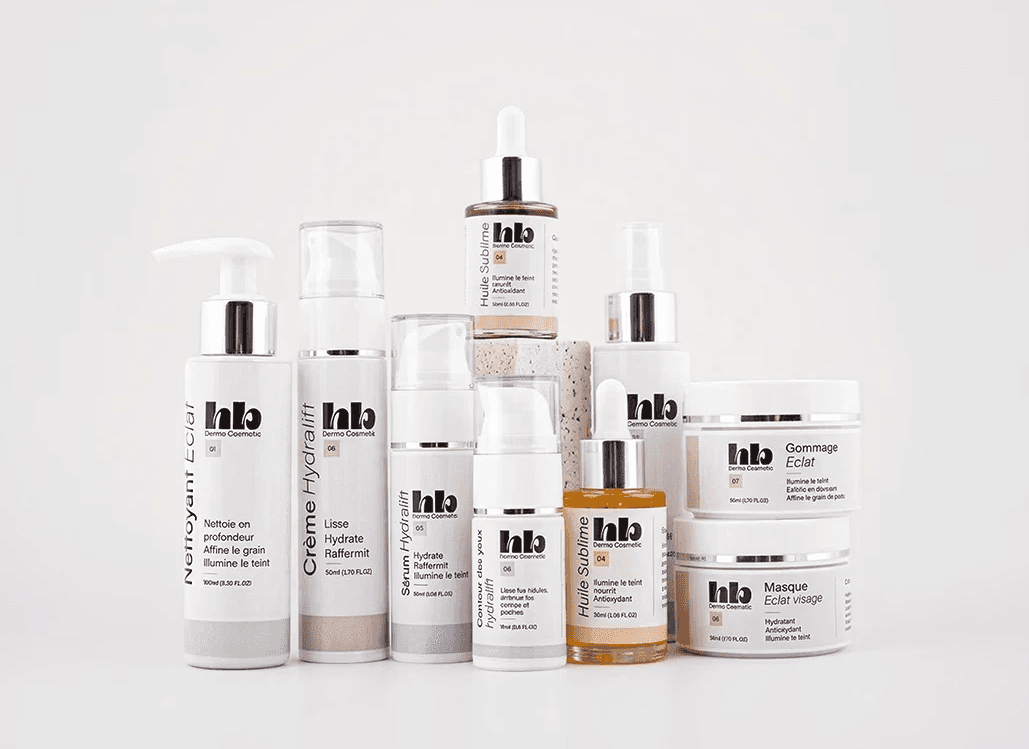 packshot d'une gamme de cosmetic