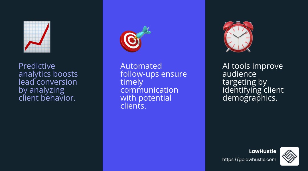 AI-Powered Lead Generation Stats - law firm ai marketing solutions infographic 3_facts_emoji_blue