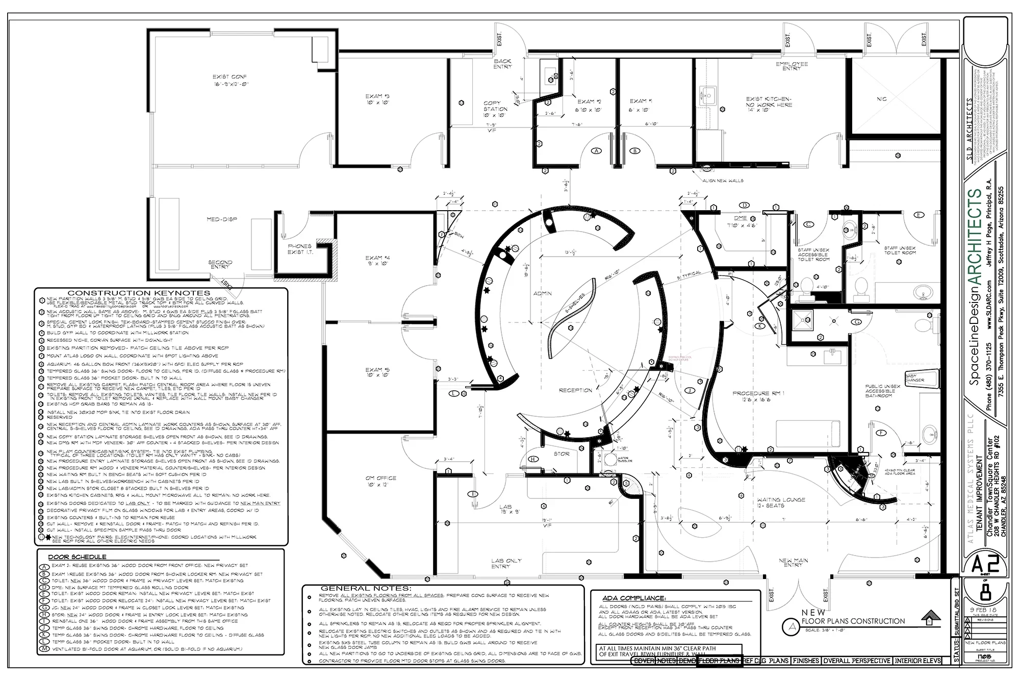 Medical Office Floor Plan exam rooms with central Administration hub.