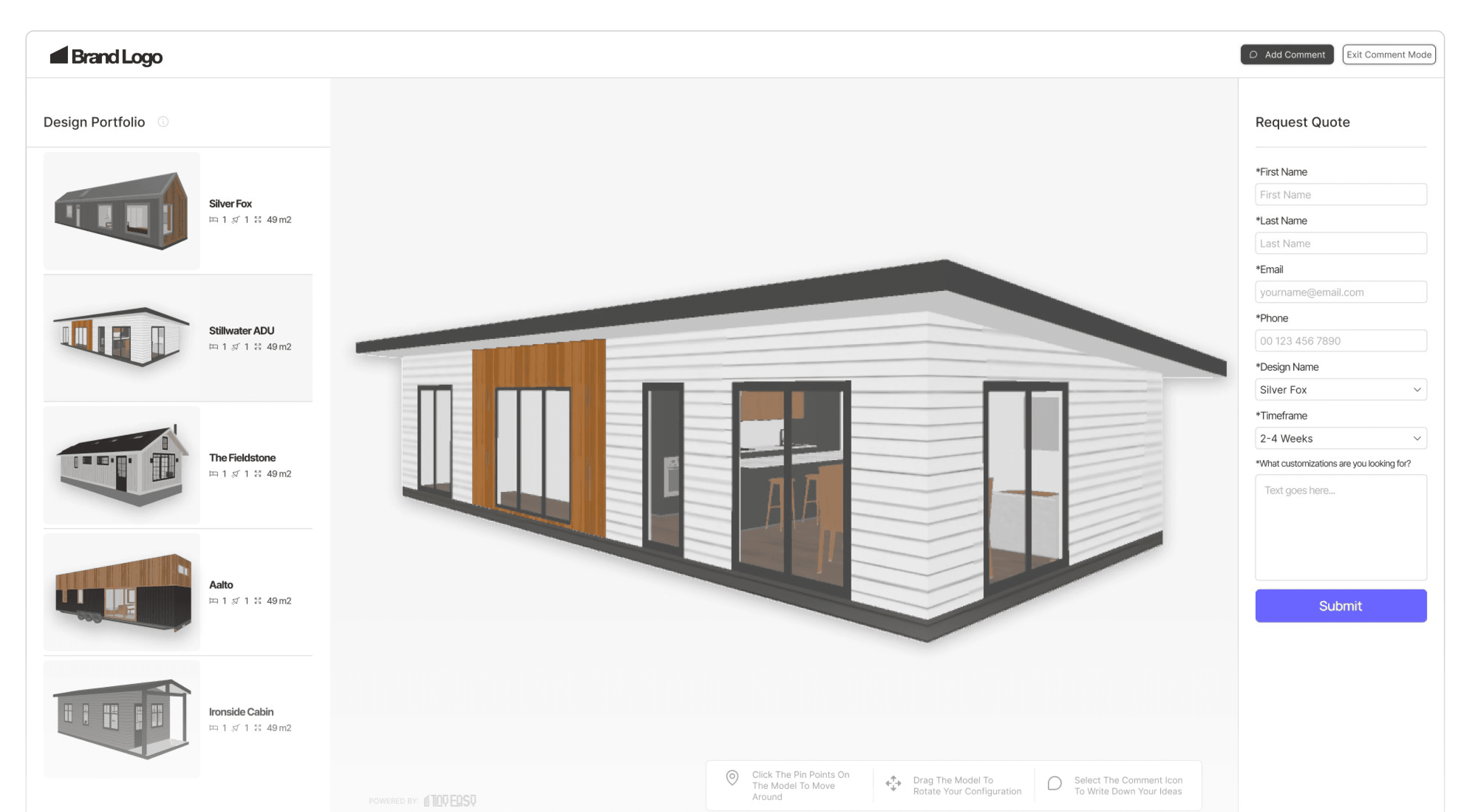 Preview of Tiny Easy's 3D Design Portfolio Viewer
