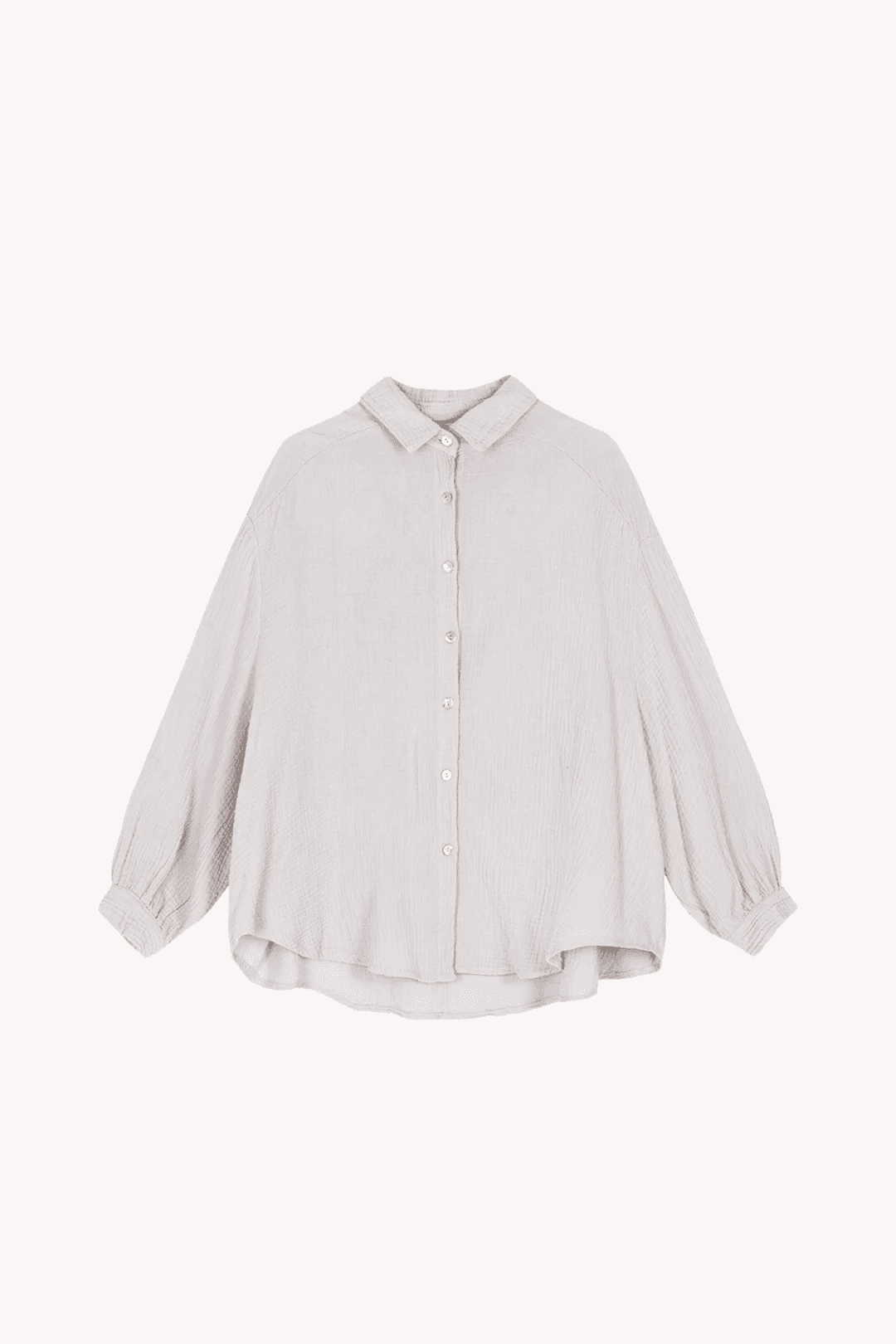 Pistachio light grey crinkled blouse