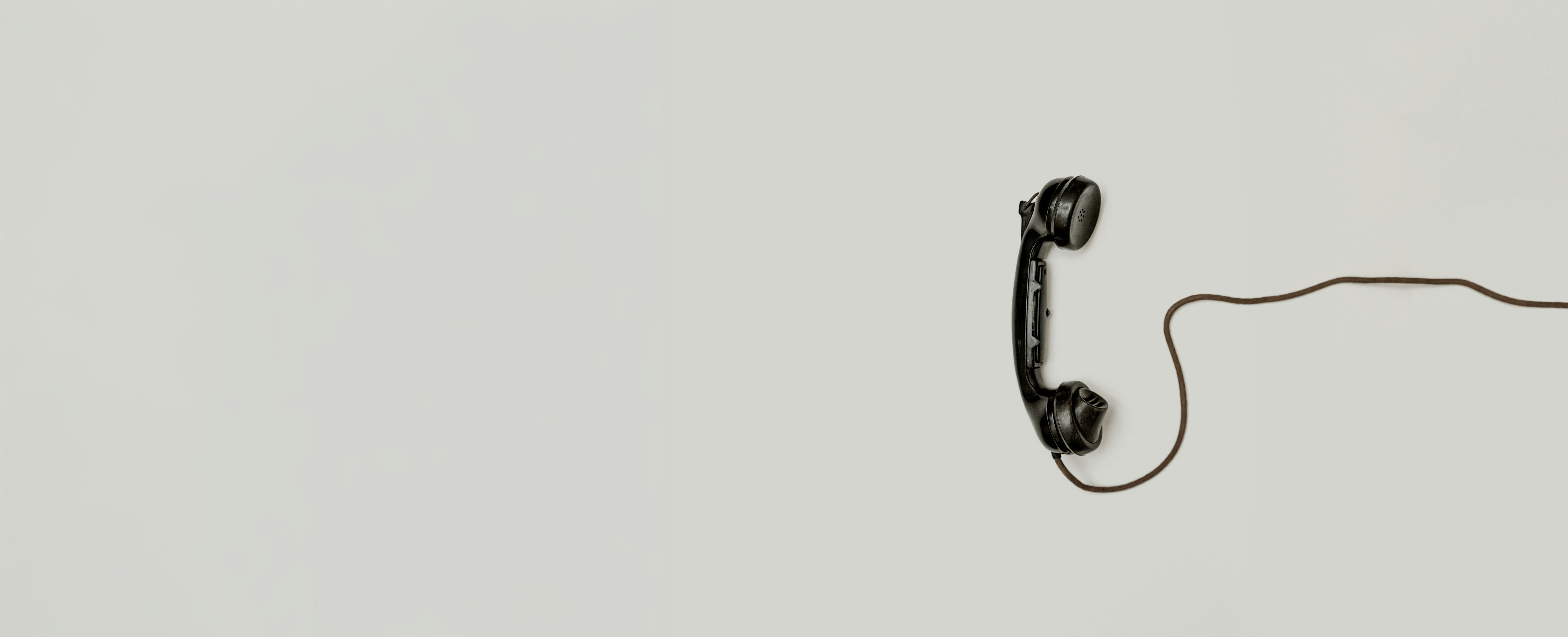 black corded telephone
