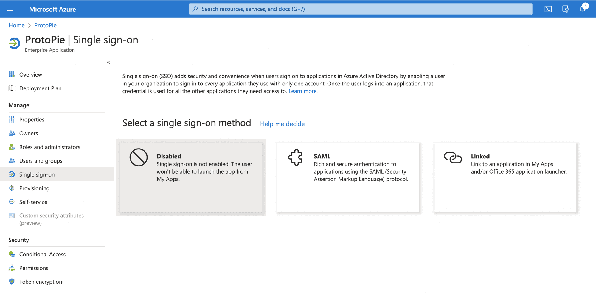 {'_type': 'localeString', 'en': 'Select SAML method.'}