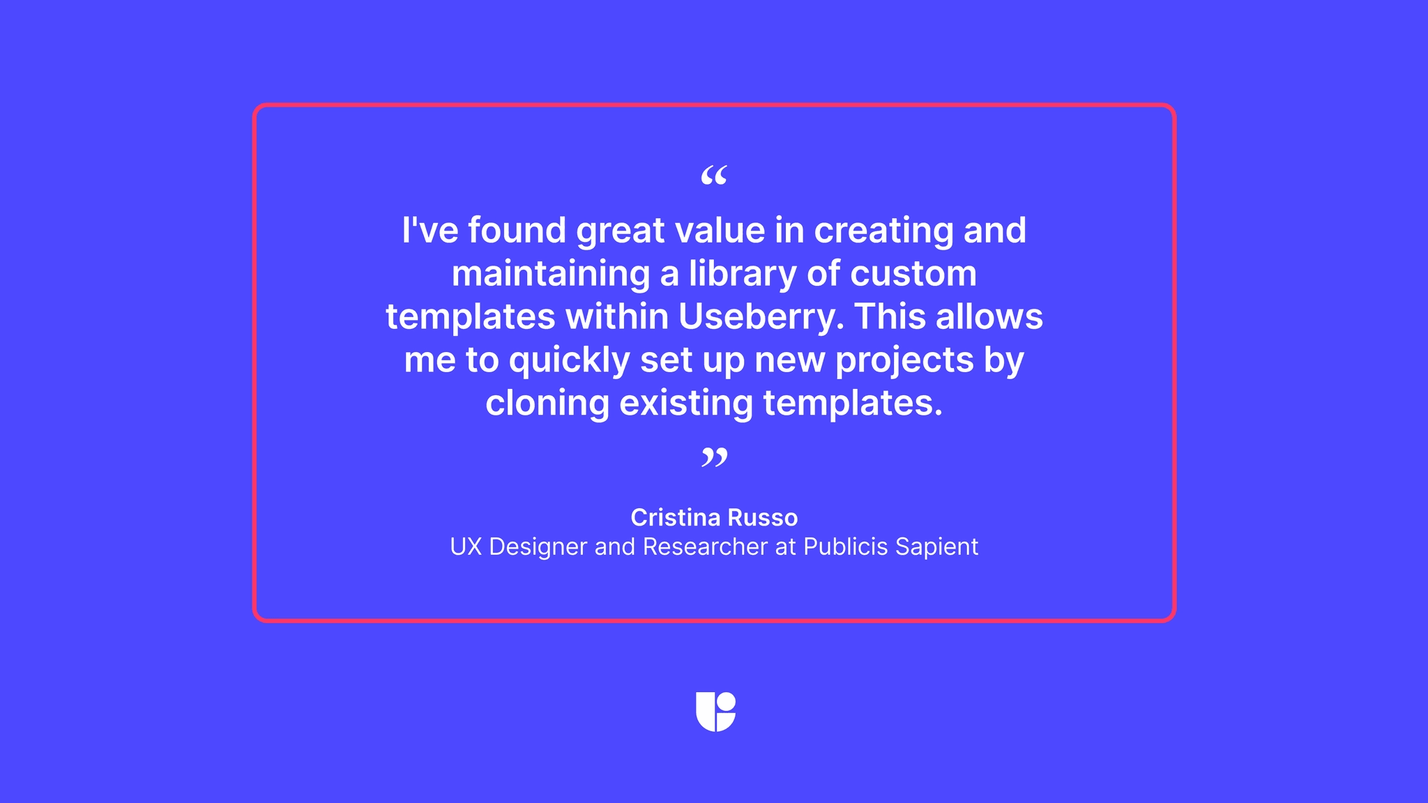 A quote out of another blog article of ours that is not related to AI but an interview with an expert UX designer and researcher. The quote is about using templates in UX studies.