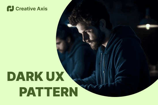 Man in dark hoodie looking at screen, concept for Dark UX Pattern.