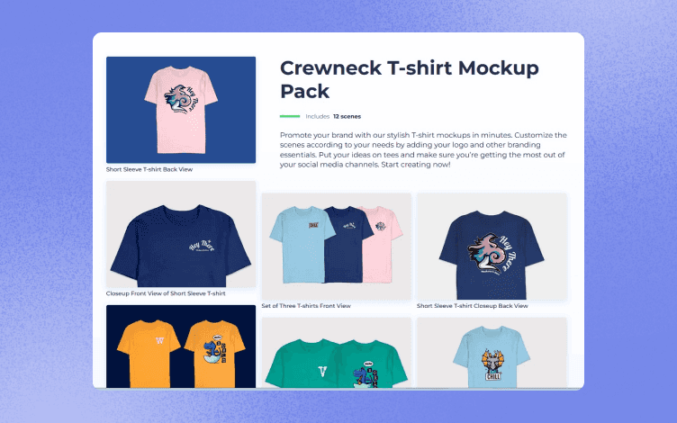 Crewneck T-shirt Mockup Pack