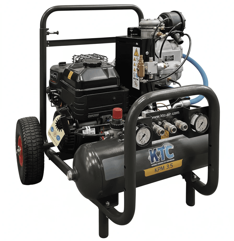 KTC benzinmotoros csavarkompresszor.