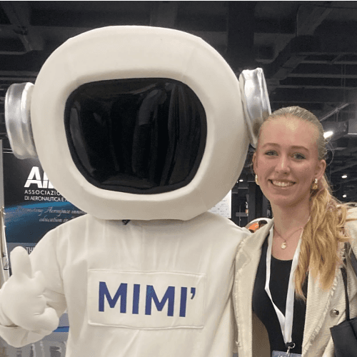 Elisa Cullman with an astronaut