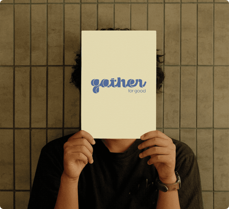  Menu cover for Gather designed by Rare Ideas.