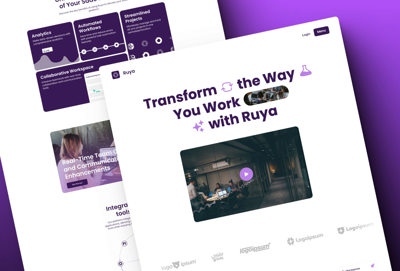Ruya — 现代专业落地页设计案例