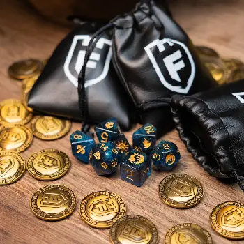A close up photo of the Fortress Coins 