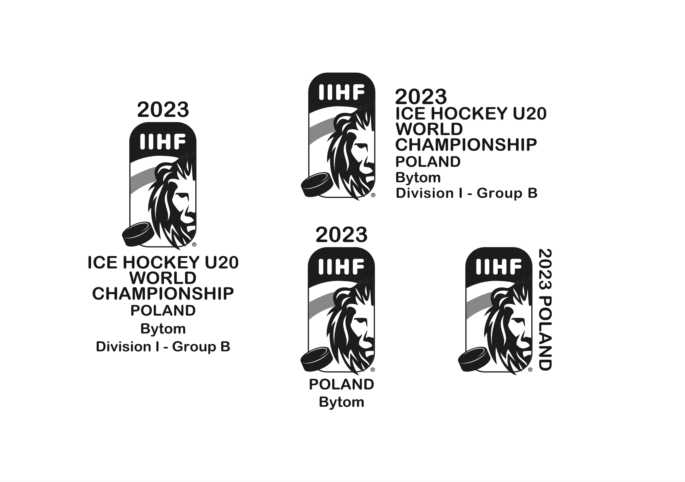 logo na mistrzostwa mężczyzn u20 w 2023 wersja mono