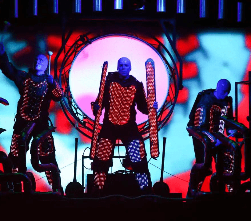 Blue Man Group performing in Las Vegas