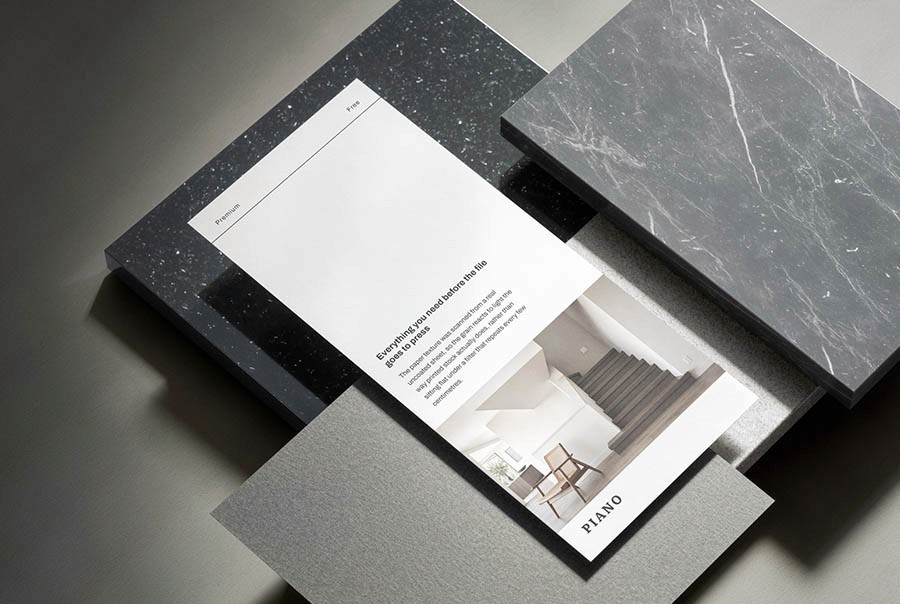 Mockups Digital | 85x55 Business Card Landscape Angled View